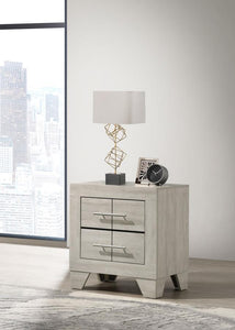 Trenton - 2-Drawer Nightstand Bedside Table - Rustic Cream