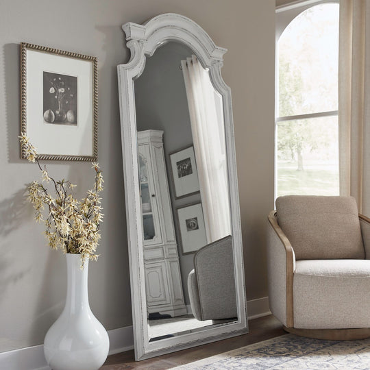 Magnolia Manor - Floor Mirror - White