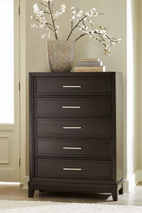 Neymorton - Dark Grayish Brown - Five Drawer Chest