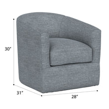 Oliver - Swivel Accent Chair Chenille - Dark Birch