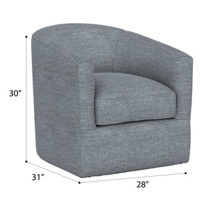 Oliver - Swivel Accent Chair Chenille - Dark Birch