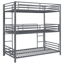 Maynard - Metal Twin Triple Bunk Bed - Gunmetal