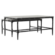 Ebby - 2-Piece Genuine Marble Top Nesting Coffee Tables - White