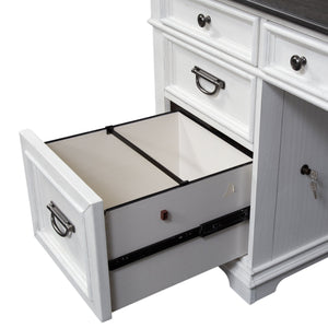 Allyson Park - L Shaped Desk Set With Hutch - White