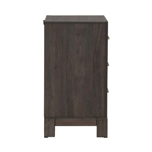 Modern Edge - Nightstand With Charging Station - Brown