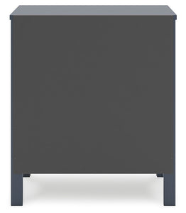 Simmenfort - Navy Blue - Two Drawer Night Stand