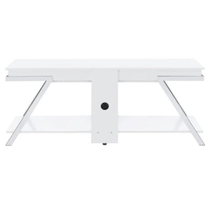 Marcia - 1-Drawer Wood TV Stand - White High Gloss