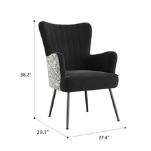 Amera - Accent Chair - Black With Petroglyph Print