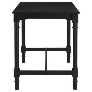 Martina - 5 Piece Rectangular Spindle Leg Counter Height Dining Set - Oatmeal And Black