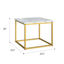 Driscoll - End Table - White / Gold
