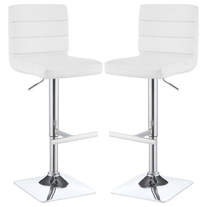 Bianca - Square Upholstered Adjustable Bar Stools (Set of 2)