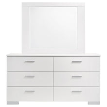 Felicity - 6-Drawer Dresser With Mirror - Glossy White