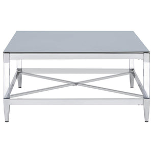 Lindley - Square Tempered Mirror Acrylic Table