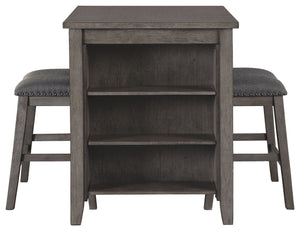 Caitbrook - Gray - RECT DRM Counter TBL Set(Set of 3)
