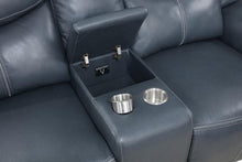 Sloane - Upholstered Padded Arm Reclining Loveseat - Blue