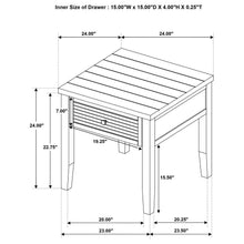 Concord - 1-Drawer Square End Table - Distressed Java