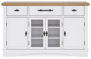 Ashbryn - White / Natural - Dining Room Server