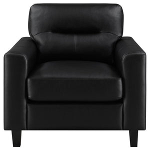 Scotland - Faux Leather Upholstered Track Arm Chair