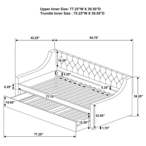 Chatsboro - Upholstered Twin Daybed With Trundle - Gray