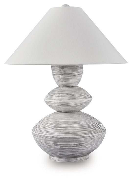 Brickdon - Poly Table Lamp - Distressed White