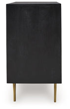 Tayner - Black / Gold Finish - Accent Cabinet