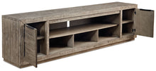 Krystanza - XL TV Stand w/Fireplace Option - Weathered Gray