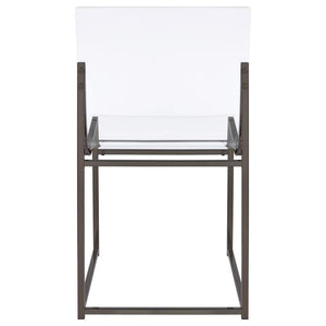 Adino - Acrylic Dining Side Chair (Set of 2) - Black Nickel