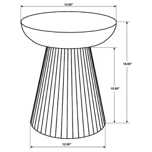 Aureo - Round Solid Wood Accent Side Table - Wild Honey