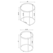 Maylin - 2 Piece Round Glass Top Nesting Table Set - Gold