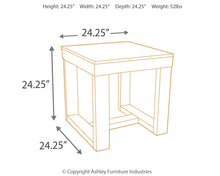 Watson - Square End Table - Dark Brown
