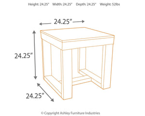 Watson - Square End Table - Dark Brown