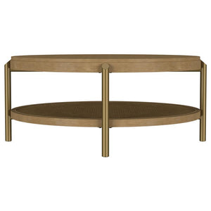 Arini - Round Coffee Table With Storage Shelf