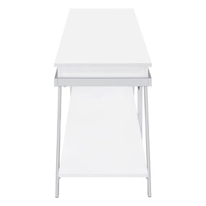 Marcia - 1-Drawer Wood TV Stand - White High Gloss