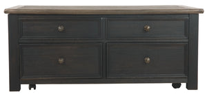 Tyler Creek - Grayish Brown / Black - Lift Top Cocktail Table