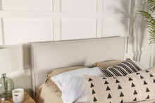 Izzy - Upholstered Queen Or Full Panel Headboard - Sand