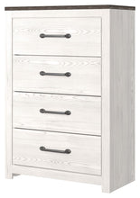 Gerridan - White / Gray - Four Drawer Chest
