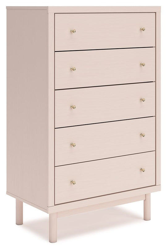 Wistenpine - Five Drawer Chest - Blush