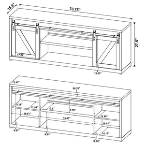 Brockton - 3-shelf Sliding Doors TV Console