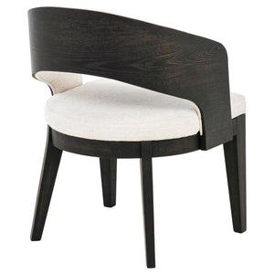 Leandro - Upholstered Dining Arm Chair (Set of 2) - Burnished Black / Cream