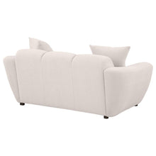 Destino - Chenille Upholstered Splayed Arm Loveseat - Greige