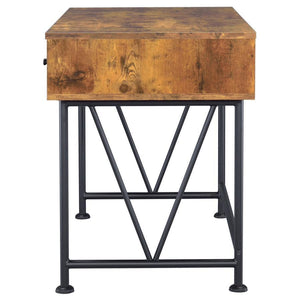 Analiese - 2 Piece Computer Desk Bookcase Set - Rustic Nutmeg