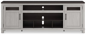 Darborn - XL TV Stand W/Fireplace Option - Gray / Brown