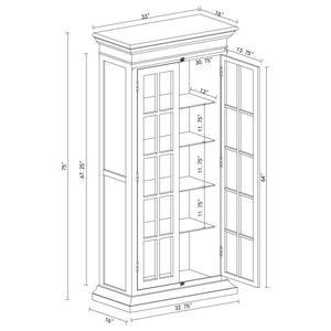 Tammi - 2 Door Wood Tall Cabinet - Distressed White And Brown