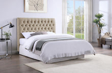 Chloe - Upholstered Full Panel Headboard - Oatmeal
