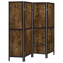 Deepika - 4-Panel Folding Screen - Antique Nutmeg And Black