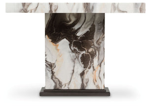 Jeshina - Dark Brown / Beige - Dining Table