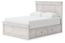 Makidern - Panel Storage Bed With 2 Under Bed Storage Units