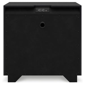 Londer - Black - Two Drawer Night Stand