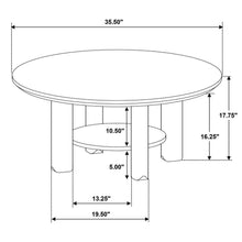Ottowa - Round Wood Table With Shelf