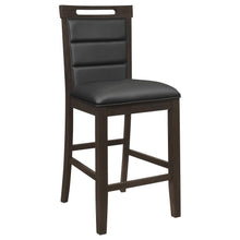 Aldrich - 5 Piece Counter Height Dining Set Genuine - White Marble And Dark Brown